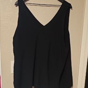 Torrid Black V-Neck Tank Top